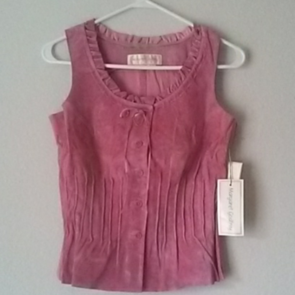 Drawstring Suede Tank